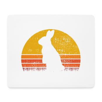 Easter Rabbit Sunset Retro Gift - Mouse Pad (horizontal) - white - Front