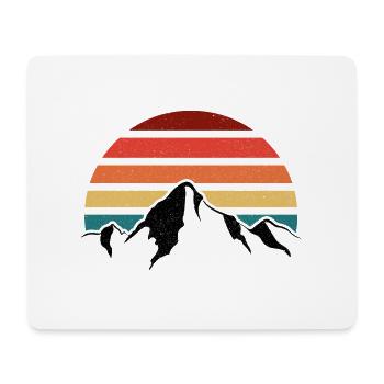 Vintage Berge - Mousepad (Querformat) - Weiß - Vorne