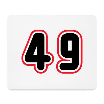 49 Number number - Mouse Pad (horizontal) - white - Front