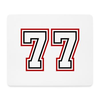 77 Number number - Mouse Pad (horizontal) - white - Front