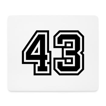 43 Number symbol - Mouse Pad (horizontal) - white - Front