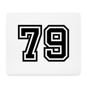 79 number symbol - Mouse Pad (horizontal) - white - Front