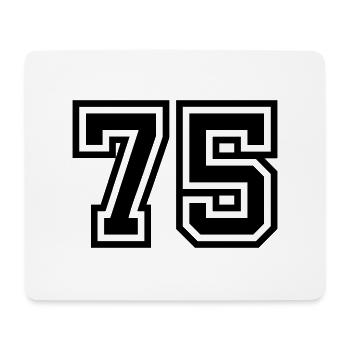 Symbole numérique 75 - Tapis de souris (format paysage) - blanc - Devant