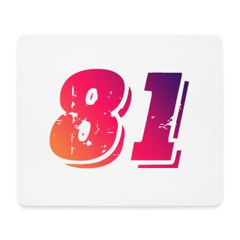 81 number symbol - Mouse Pad (horizontal) - white - Front