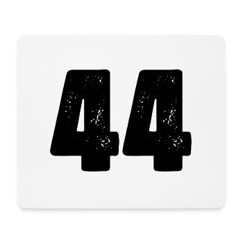 44 Zahl Trikot - Mousepad (Querformat) - Weiß - Vorne