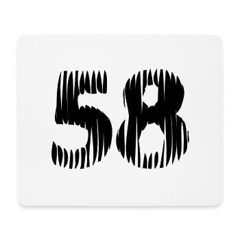 58 number jersey - Mouse Pad (horizontal) - white - Front