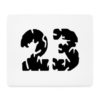 23 Maillot numéro - Tapis de souris (format paysage) - blanc - Devant