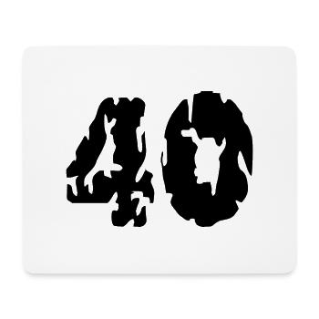 Maillot 40 numéros - Tapis de souris (format paysage) - blanc - Devant