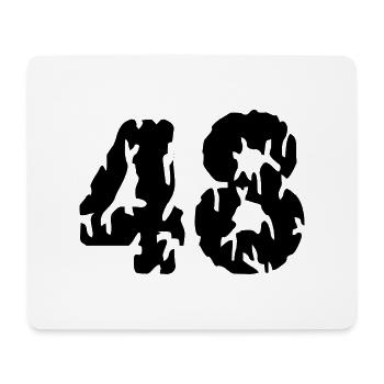48 Number jersey - Mouse Pad (horizontal) - white - Front