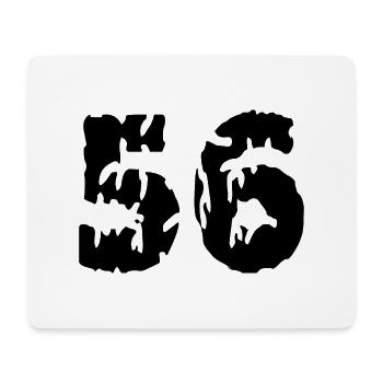 56 Maillot numéro - Tapis de souris (format paysage) - blanc - Devant