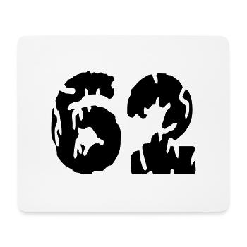 62 Number jersey - Mouse Pad (horizontal) - white - Front
