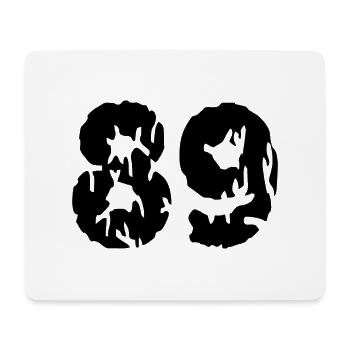 89 Maillot numéro - Tapis de souris (format paysage) - blanc - Devant