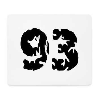 93 Number jersey - Mouse Pad (horizontal) - white - Front