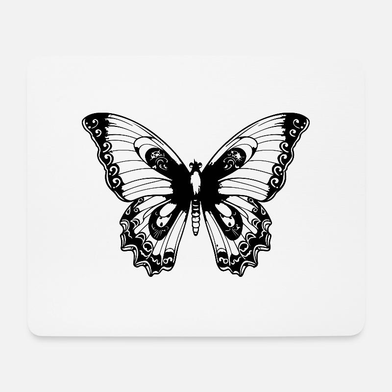 Schmetterling Tattoo - Mousepad (Querformat) - Weiß