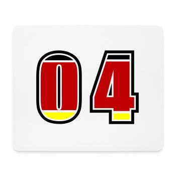 Maillot Allemagne numéro 4 - Tapis de souris (format paysage) - blanc - Devant