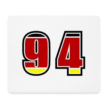 94 Numéro Allemagne Jersey - Tapis de souris (format paysage) - blanc - Devant