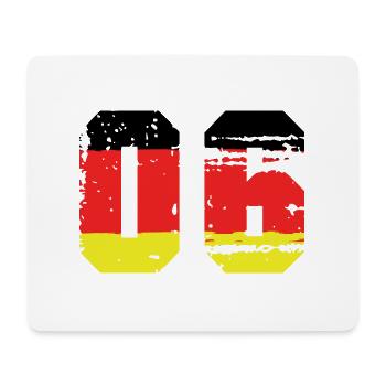 6 Number Germany Jersey - Mouse Pad (horizontal) - white - Front