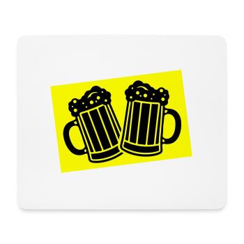 Bier Symbol Saufen - Mousepad (Querformat) - Weiß - Vorne