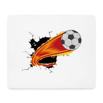 Une percée de feu pour le football - Tapis de souris (format paysage) - blanc - Devant