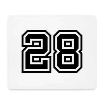 28 Zahl symbol - Mousepad (Querformat) - Weiß - Vorne