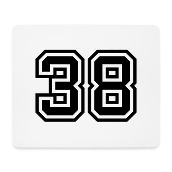 38 number symbol - Mouse Pad (horizontal) - white - Front