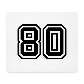 80 Zahl Symbol - Mousepad (Querformat) - Weiß - Vorne