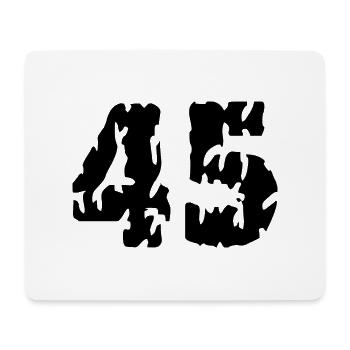 45 Number jersey - Mouse Pad (horizontal) - white - Front