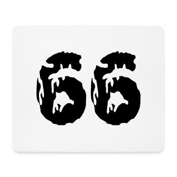 66 Zahl Trikot - Mousepad (Querformat) - Weiß - Vorne