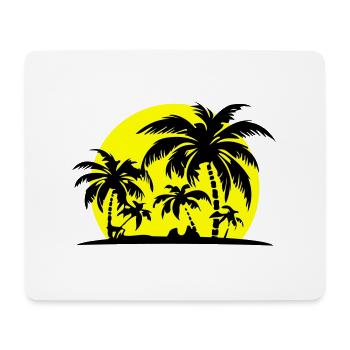Island Summer Palm Beach - Mouse Pad (horizontal) - white - Front