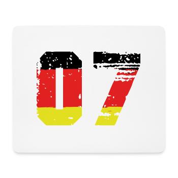 7 Zahl Deutschland Trikot - Mousepad (Querformat) - Weiß - Vorne