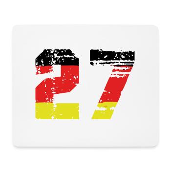 27 Numéro Allemagne Jersey - Tapis de souris (format paysage) - blanc - Devant