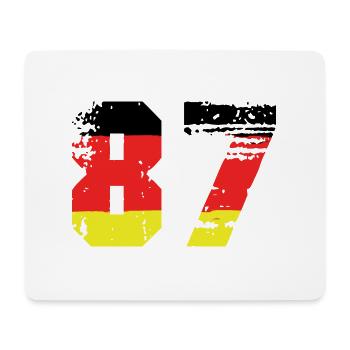 87 Numéro Allemagne Jersey - Tapis de souris (format paysage) - blanc - Devant