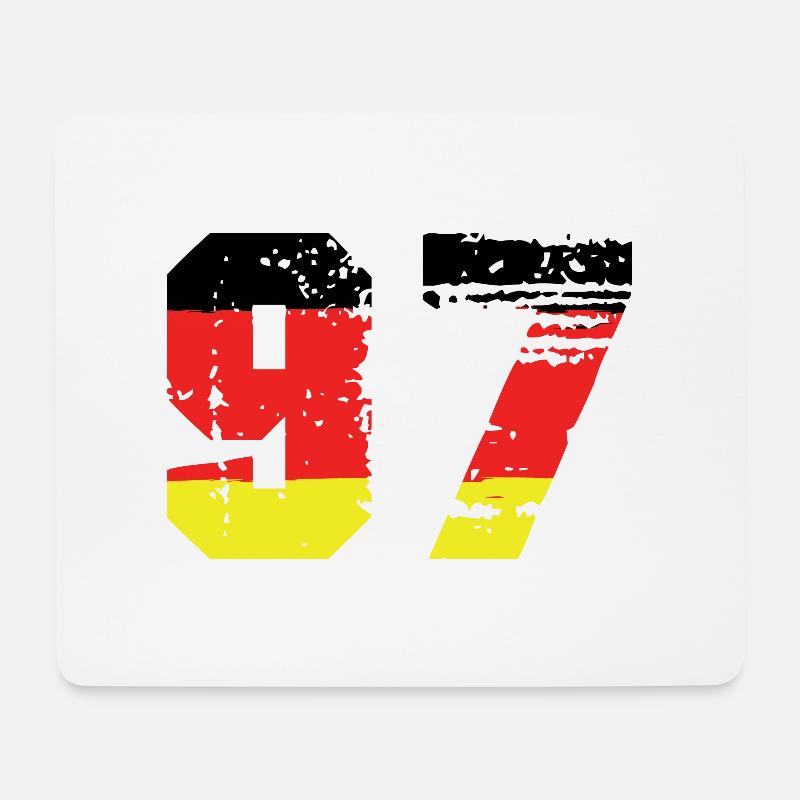 97 Zahl Deutschland Trikot - Mousepad (Querformat) - Weiß