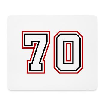 70 Number number - Mouse Pad (horizontal) - white - Front
