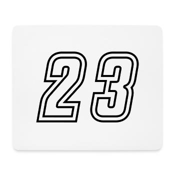 23 Number number - Mouse Pad (horizontal) - white - Front