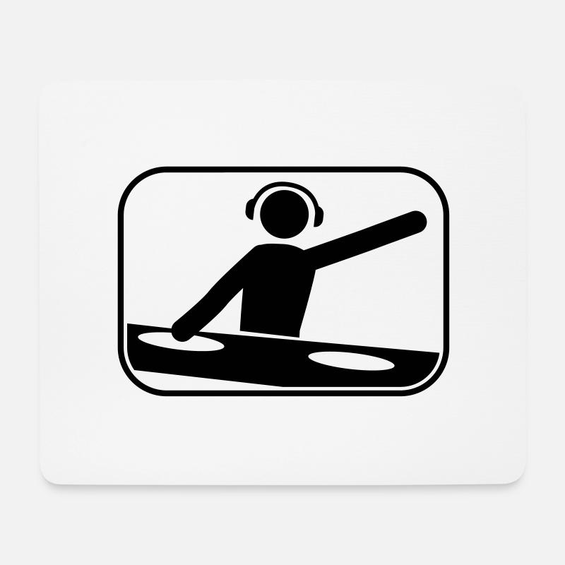 dj party - Mousepad (Querformat) - Weiß