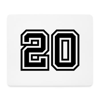 20 Zahl symbol - Mousepad (Querformat) - Weiß - Vorne