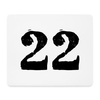 22 number jersey - Mouse Pad (horizontal) - white - Front