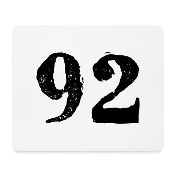 92 number jersey - Mouse Pad (horizontal) - white - Front