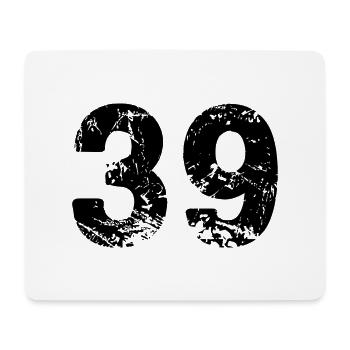 39 Number jersey - Mouse Pad (horizontal) - white - Front
