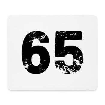 65 number jersey - Mouse Pad (horizontal) - white - Front