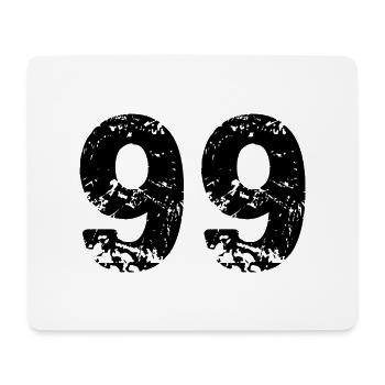 99 Number jersey - Mouse Pad (horizontal) - white - Front