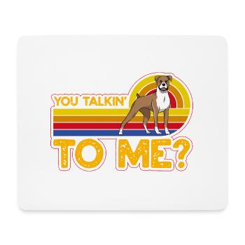 Vous me parlez? Boxeur - Tapis de souris (format paysage) - blanc - Devant
