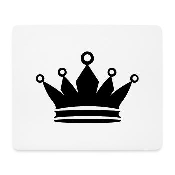 Krone Icon Symbol - Mousepad (Querformat) - Weiß - Vorne