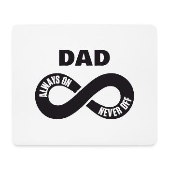 Papa toujours sur Never Off papa chemise fête des pères - Tapis de souris (format paysage) - blanc - Devant