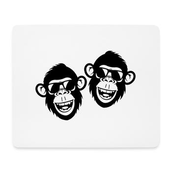 Affen Lustig Cool - Mousepad (Querformat) - Weiß - Vorne