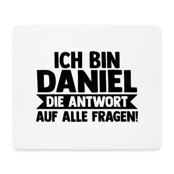 Vorname Daniel - Mousepad (Querformat) - Weiß - Vorne