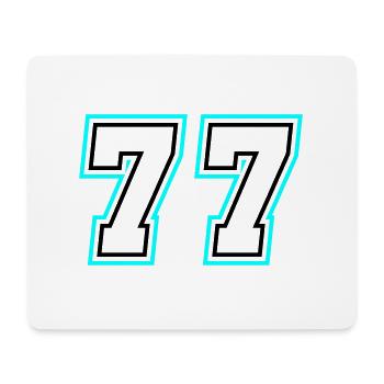 77 Number Symbol - Mouse Pad (horizontal) - white - Front