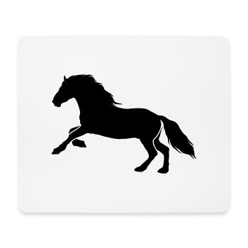 Icône Cheval Cheval - Tapis de souris (format paysage) - blanc - Devant