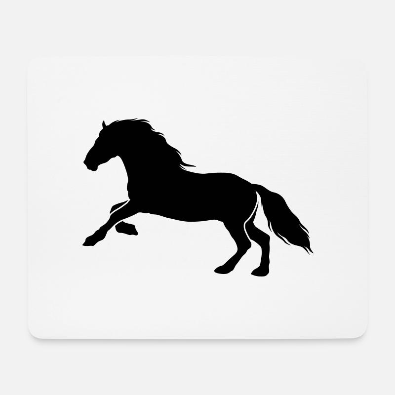 Icône Cheval Cheval - Tapis de souris (format paysage) - blanc